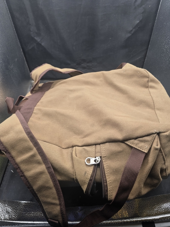 Canvas Brown Backpack with Adjustable Straps main image 6